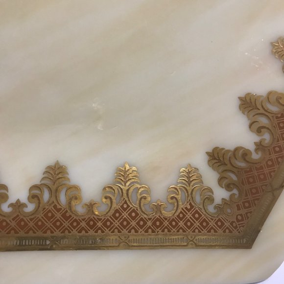 Vintage Georges Briard MCM Slag Glass Plate Polygon - Picture 5 of 6